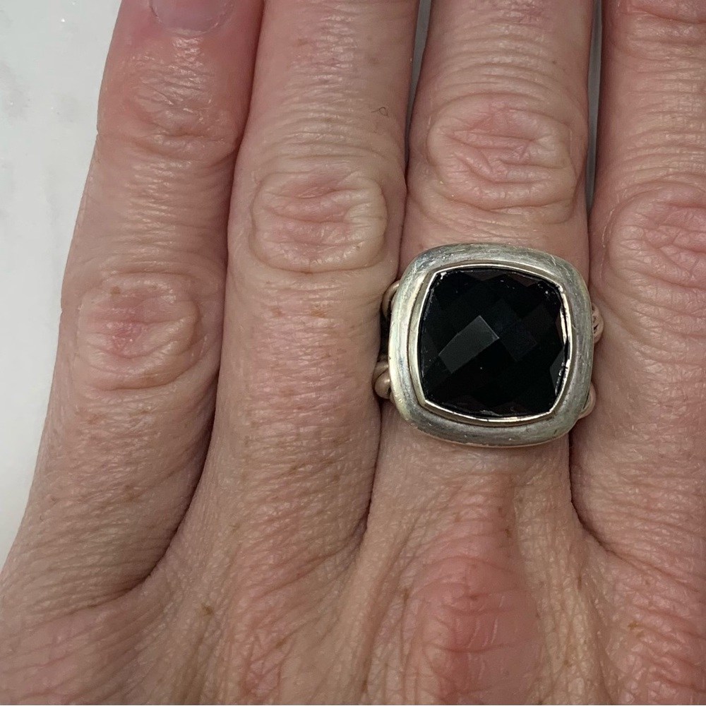 DAVID YURMAN 15mm hematite ALBION ring.